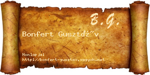 Bonfert Gusztáv névjegykártya