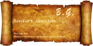 Bonfert Gusztáv névjegykártya
